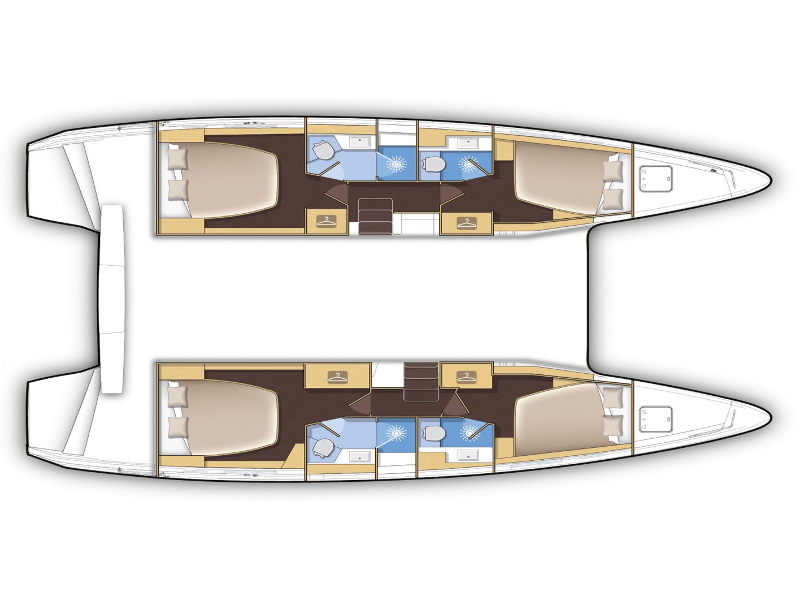 Lagoon 42 (4+1cab/4wc) Sketch