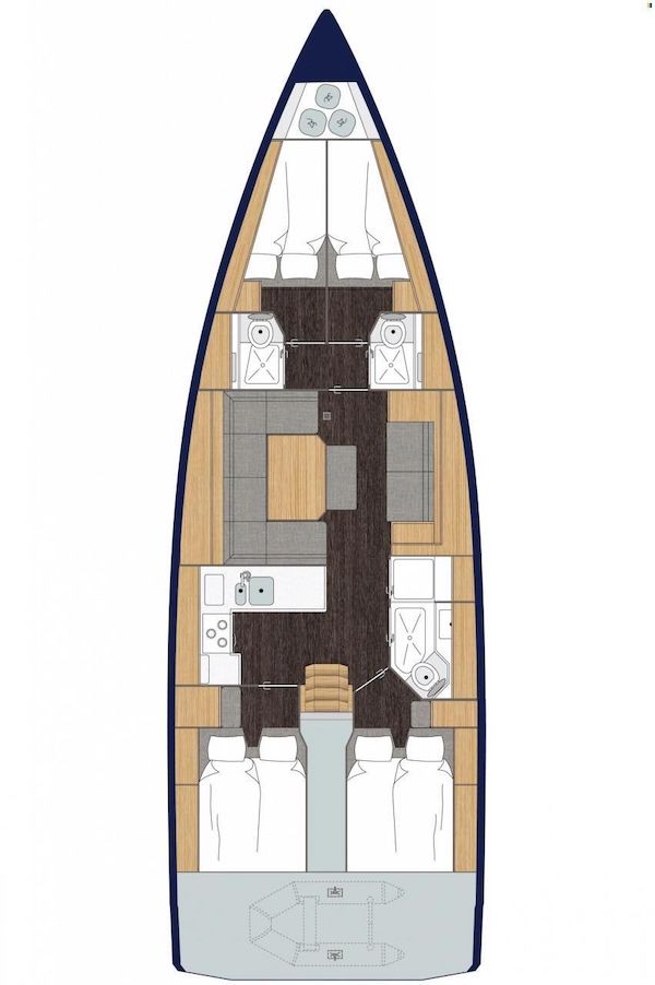 Bavaria C45 (4cab/3wc) Sketch