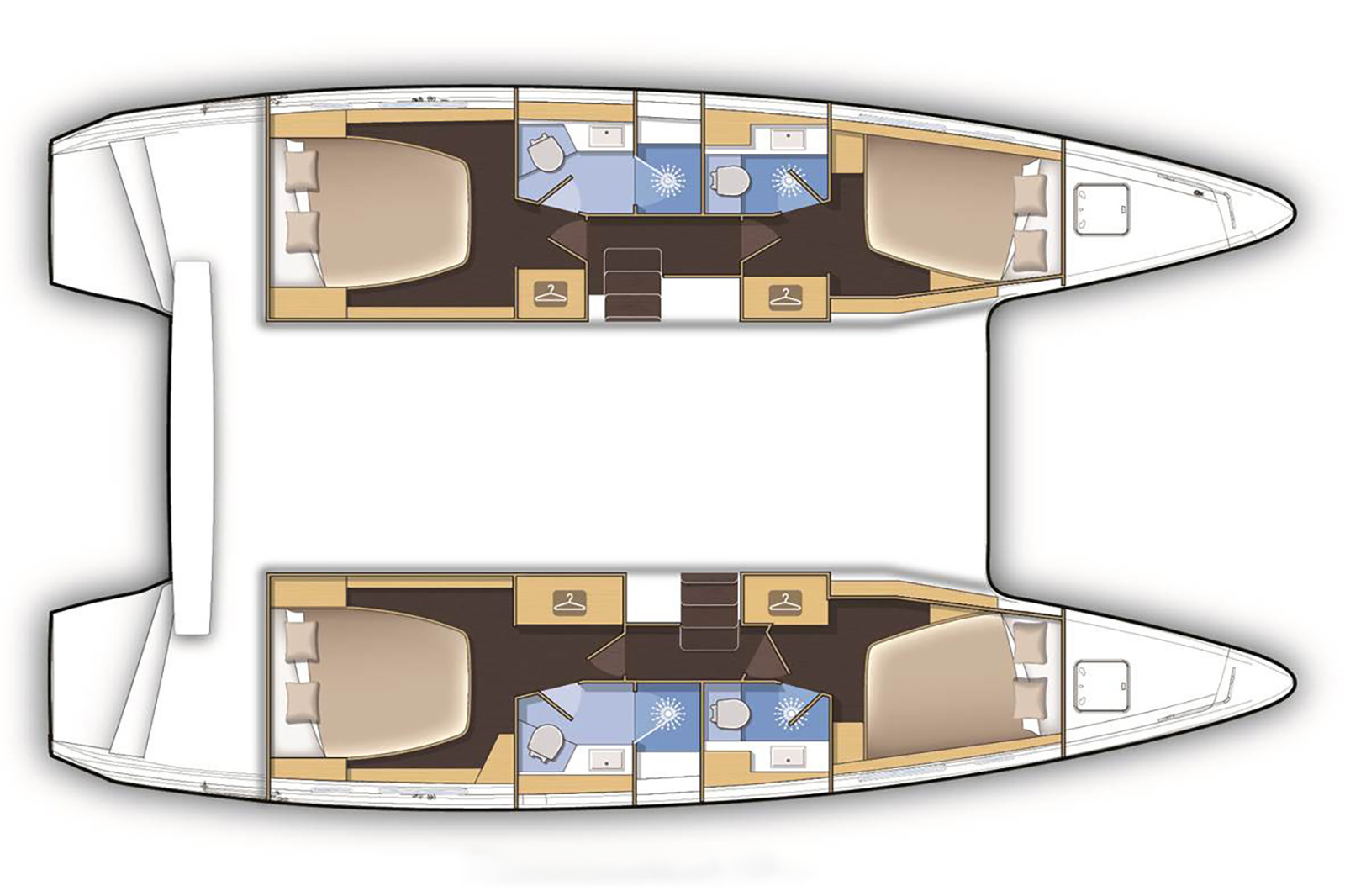 Lagoon 42 (4+1cab/4wc) Sketch