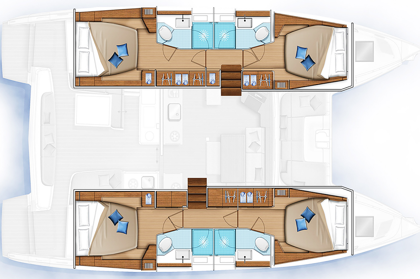 Lagoon 46 (4+1cab) Sketch