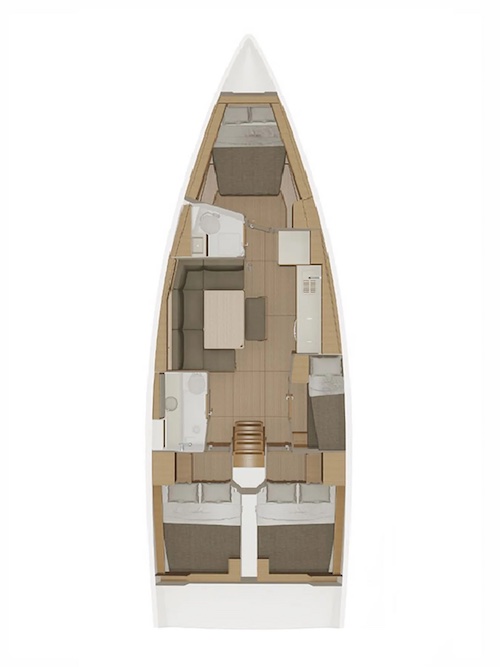 Dufour 430 Grand Large (4cab) Sketch