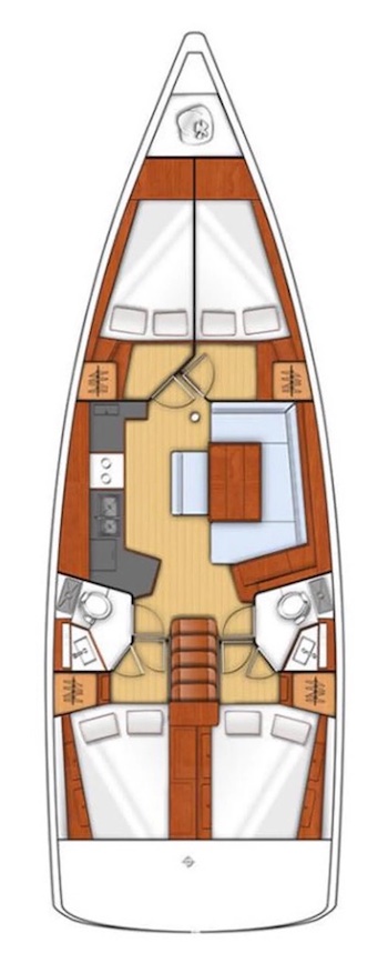 Oceanis 45 (4 cab) Sketch