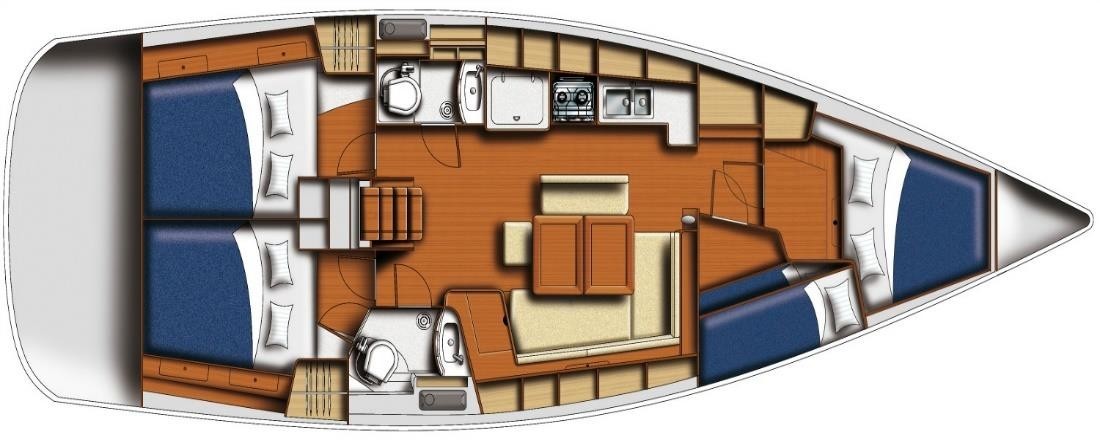Oceanis 43 (4cab/2wc) Sketch