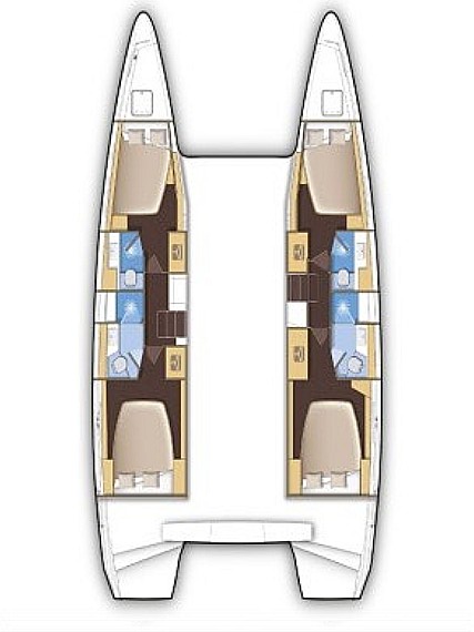 Lagoon 42 (4+2cab/4wc) Sketch