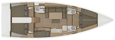 Dufour 460 Grand Large (5cab) Sketch