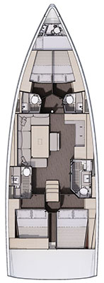 Dufour 470 - (5+1cab/3wc) Sketch