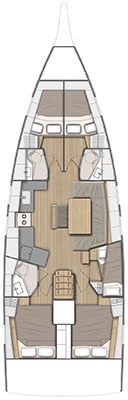 Oceanis 46.1 (5cab/3wc) Sketch