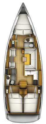Sun Odyssey 409 (3cab/2wc) Sketch