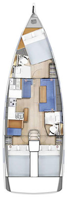 Sun Odyssey 410 (3cab) Sketch