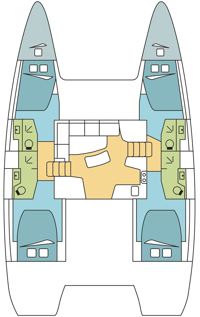 Lagoon 42 (4+2cab/4wc) Sketch