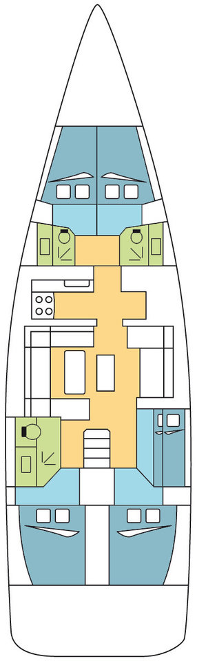 Dufour 520 Grand Large Sketch