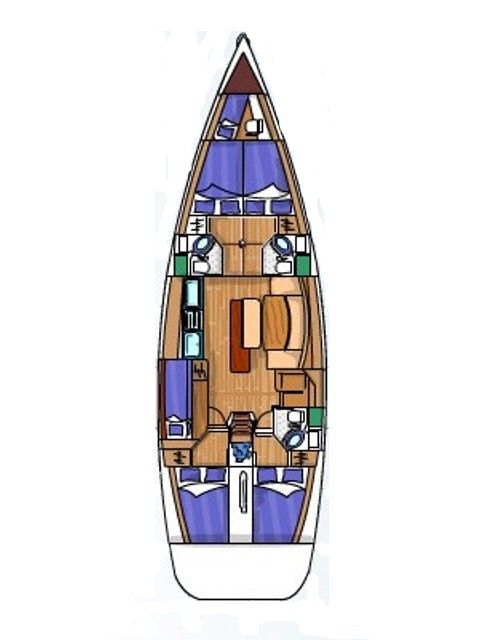 Cyclades 50.5 (5+1cab/3wc) Sketch