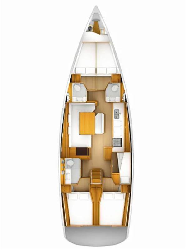Sun Odyssey 509 (5+1Cab/3WC) Sketch