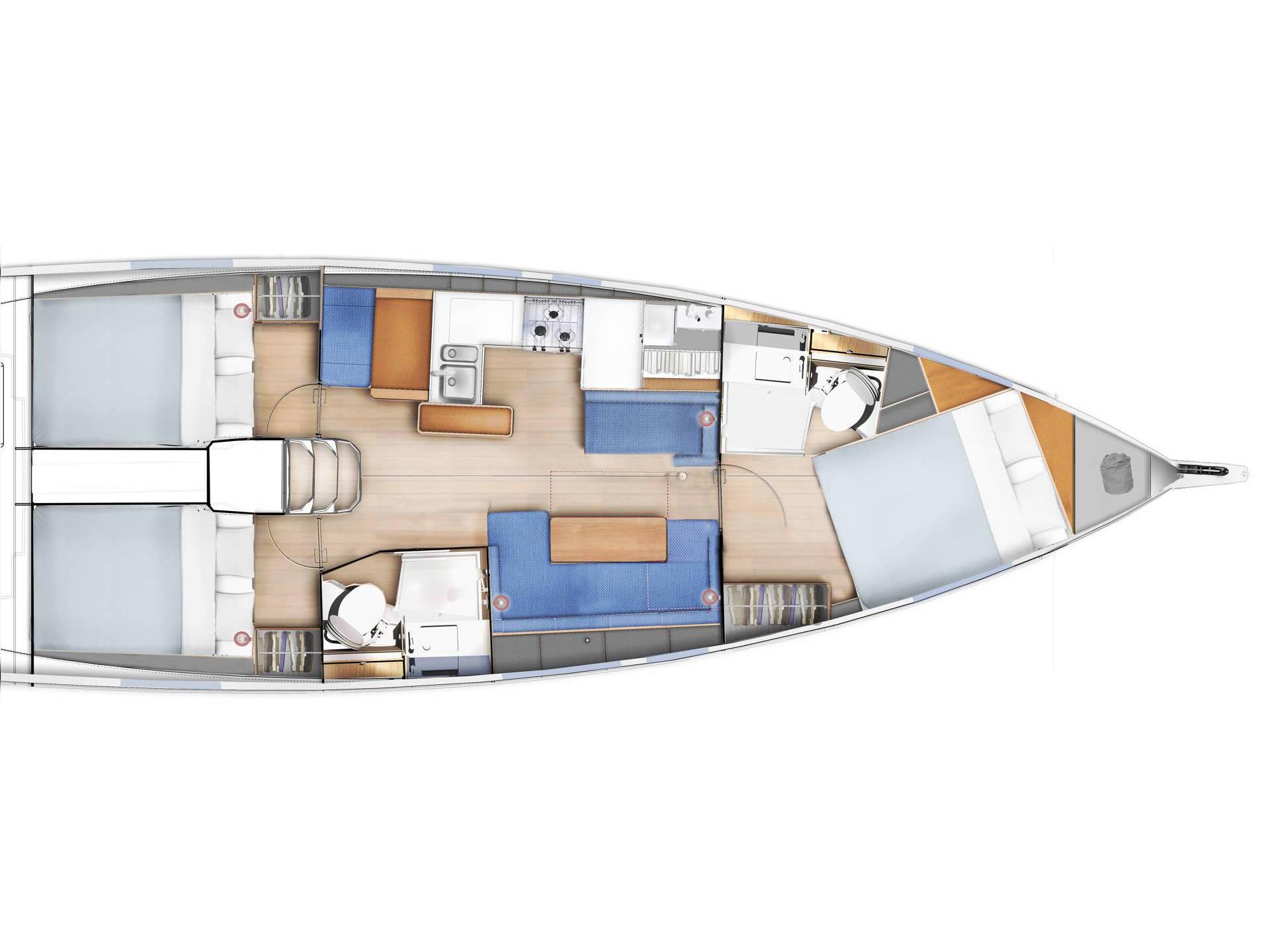 Sun Odyssey 410 (3cab) Sketch