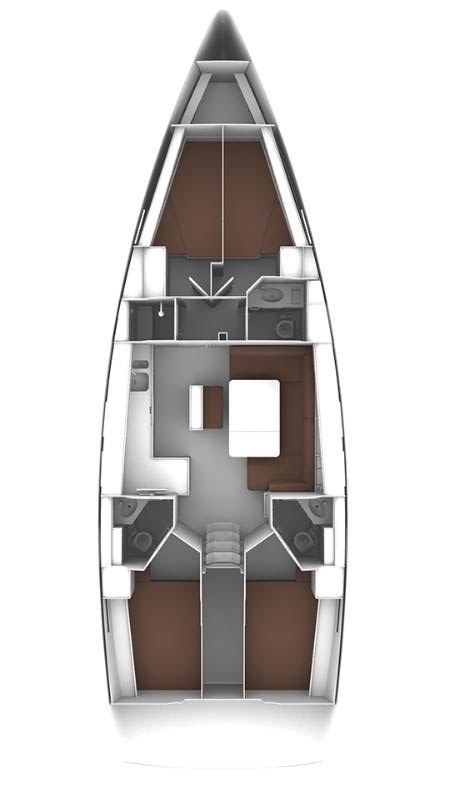 Bavaria Cruiser 46 (4 cab/3WC) Sketch