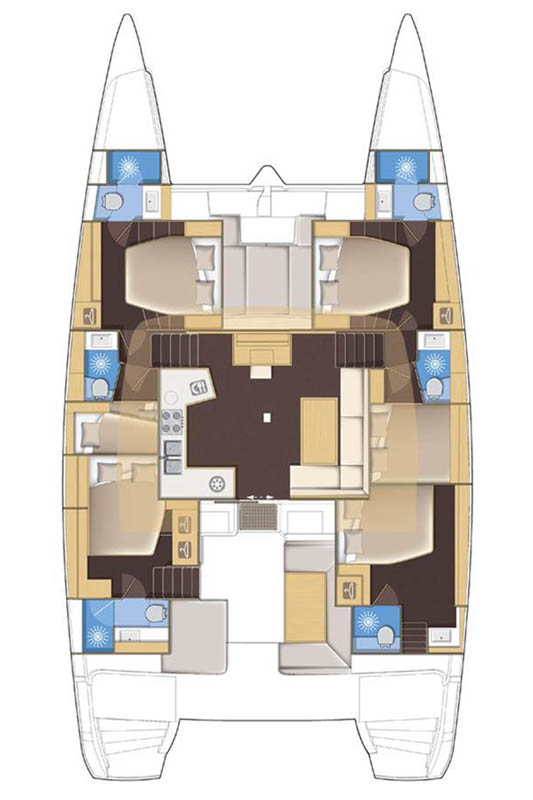 Lagoon 52 F (6+2cab/6wc) Sketch