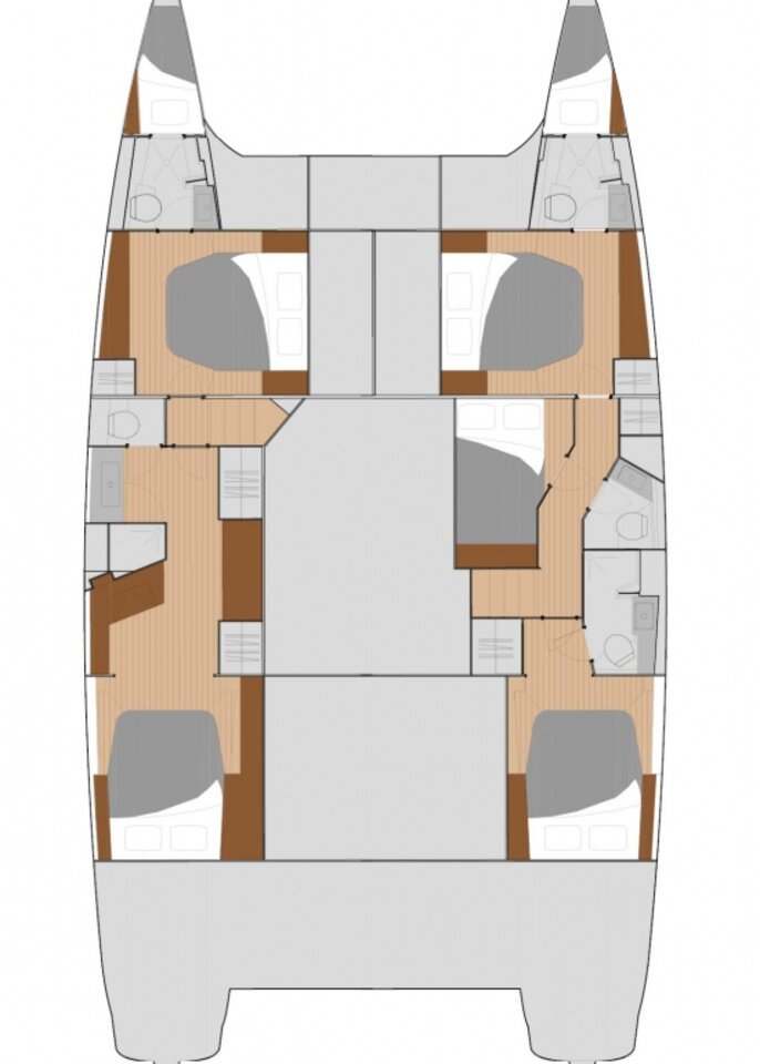 Fountaine Pajot Saba 50 - 5 + 2 cab. Sketch