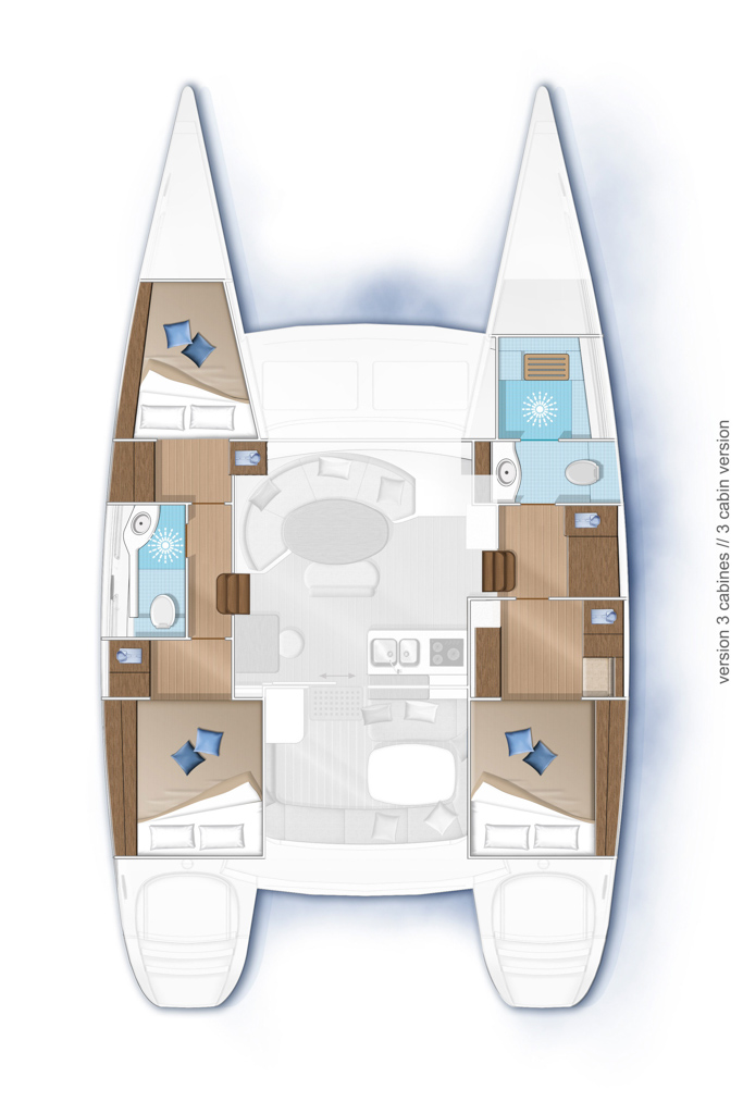 Lagoon 380 (3cab/2wc) Sketch