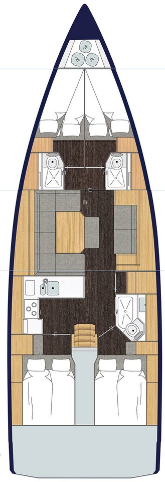 Bavaria C45 (4cab/3wc) Sketch