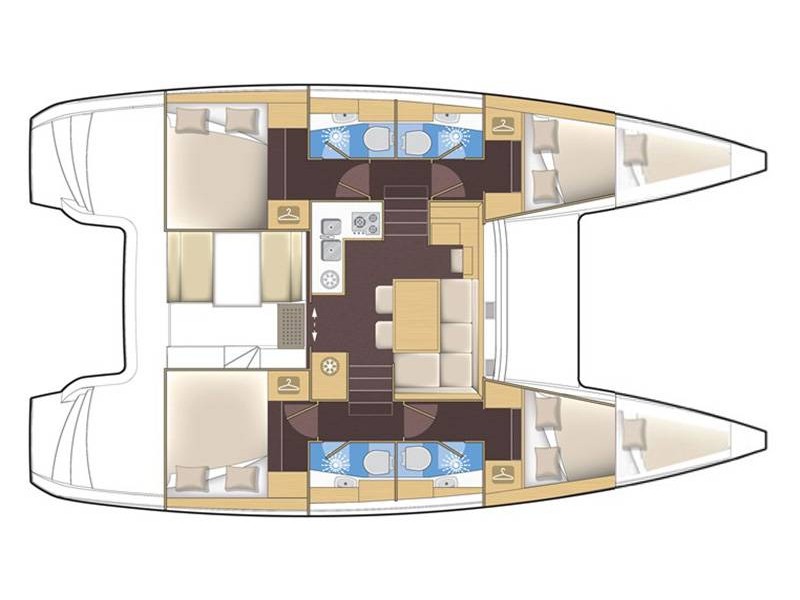Lagoon 39 (4+2cab/4WC) Sketch