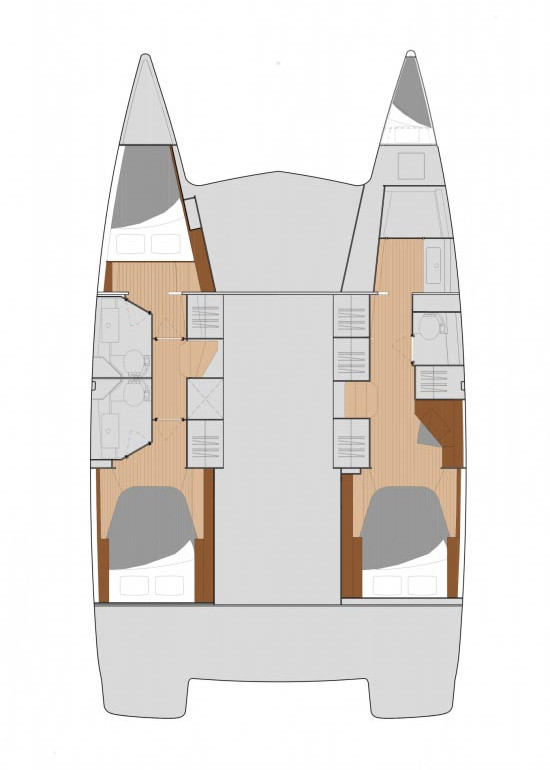 Fountaine Pajot Isla 40 - 3 + 1 cab. Sketch
