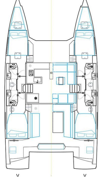 Nautitech 46 Fly (4+2cab) Sketch