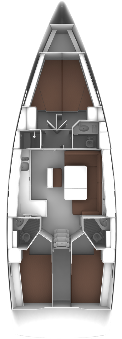 Bavaria Cruiser 46 (4 cab/3WC) Sketch