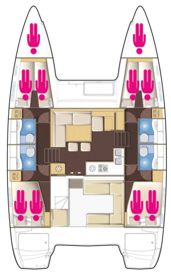 Lagoon 400 (4+2Cab/4WC) Sketch