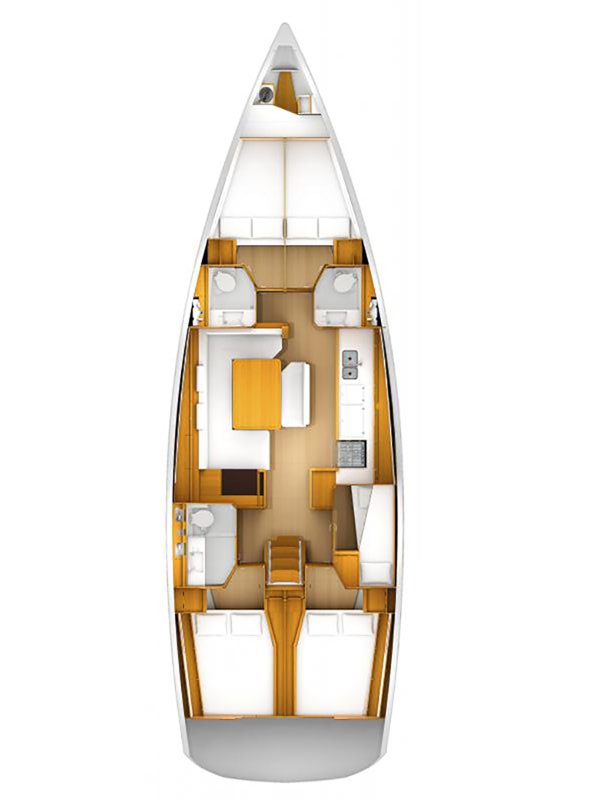 Sun Odyssey 509 (5+1Cab/3WC) Sketch