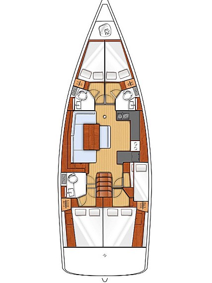 Oceanis 48 - 5Cab Sketch