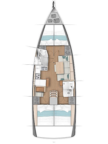 Sun Odyssey 440 (4 cab) Sketch