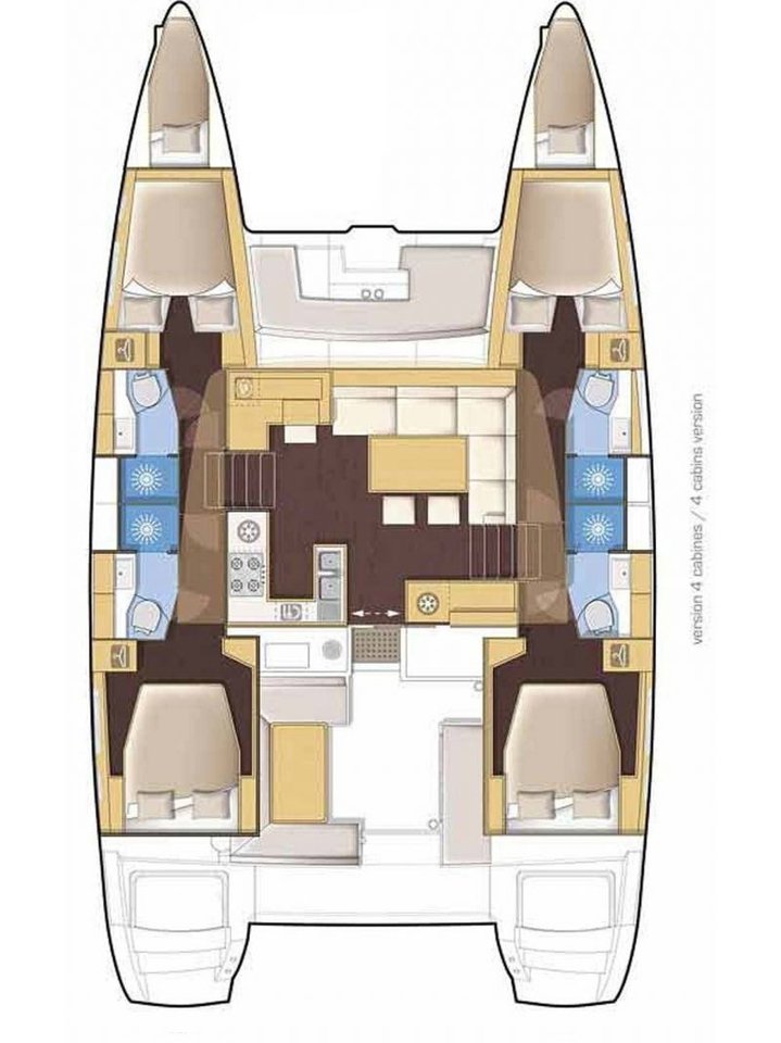 Lagoon 46 (4+2cab) Sketch