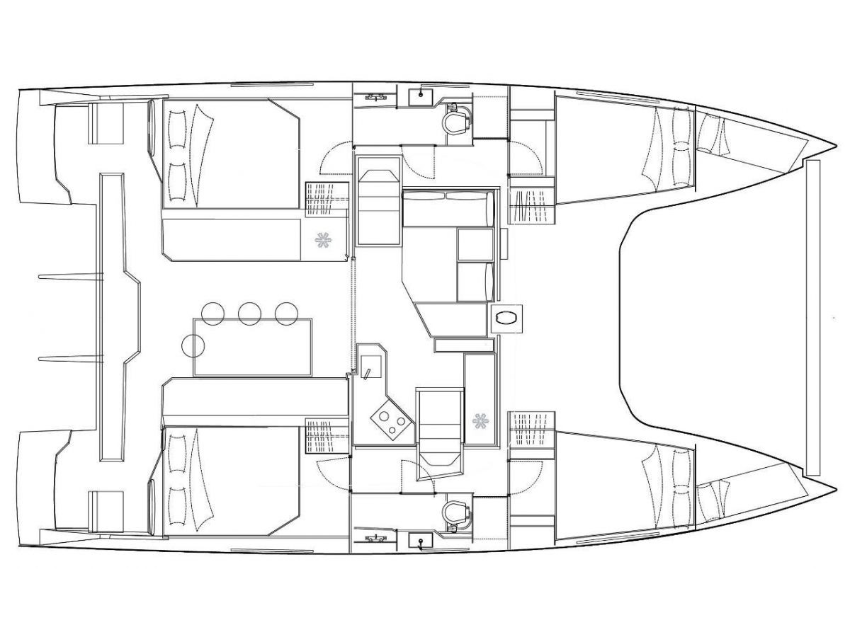 Nautitech Open 40 (4+2cab/2wc) Sketch