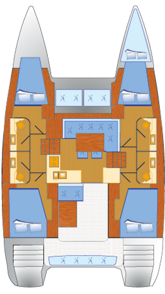 Lagoon 40 - 4 + 1 cab. Sketch