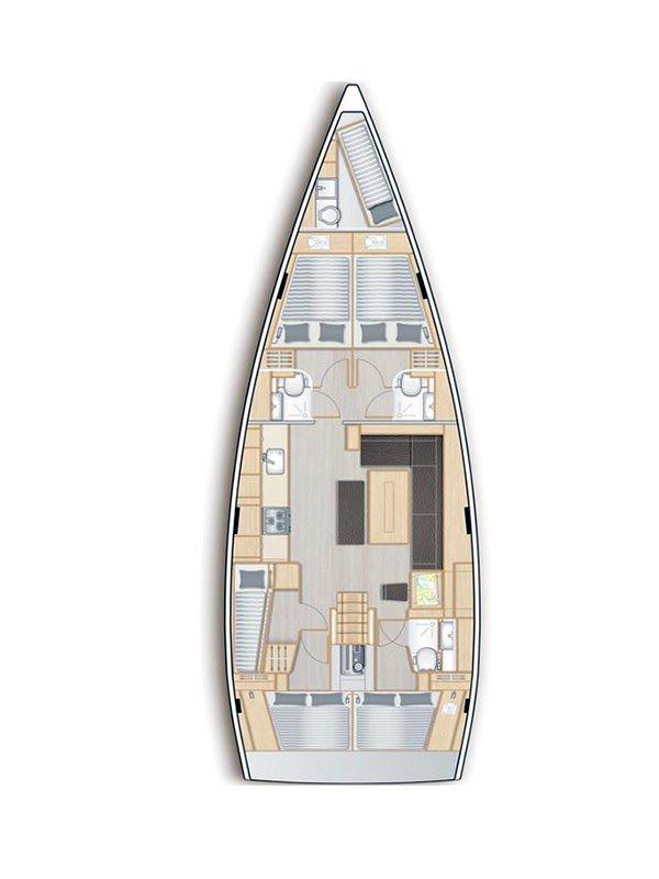Hanse 508 (5+1cab/3wc) Sketch