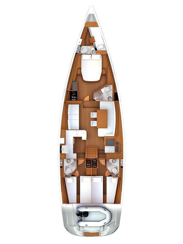 Jeanneau 57 (5Cab/4wc) Sketch