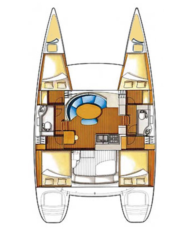 Lagoon 380 (4+2Cab/2WC) Sketch