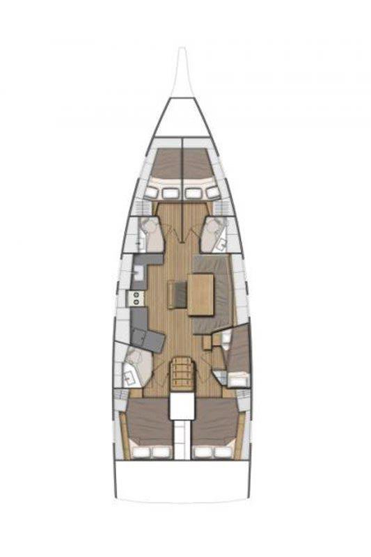 Oceanis 46.1 (5cab/3wc) Sketch
