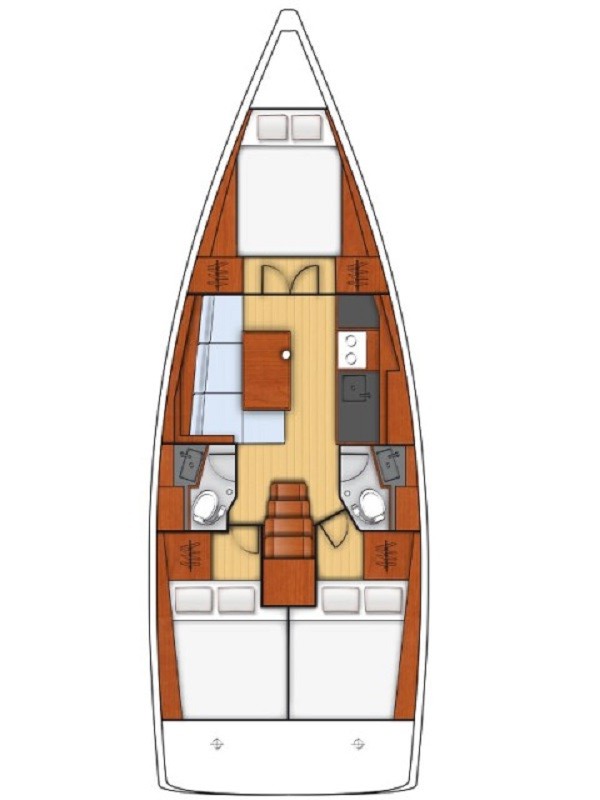 Oceanis 38.1 (3cab2wc) Sketch