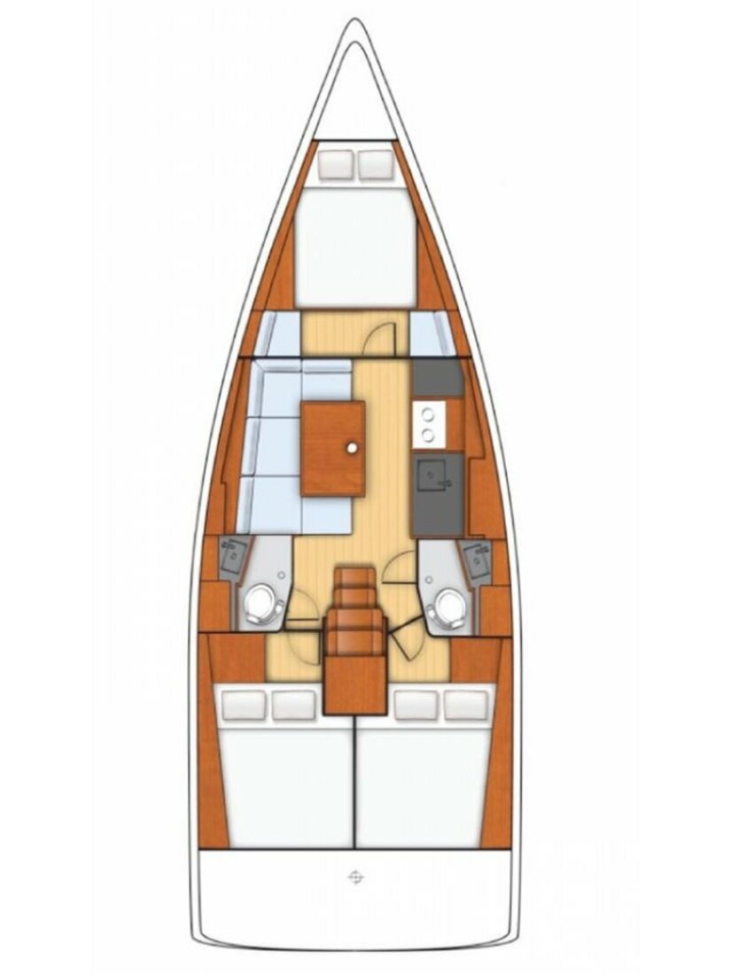Oceanis 38.1 (3cab2wc) Sketch