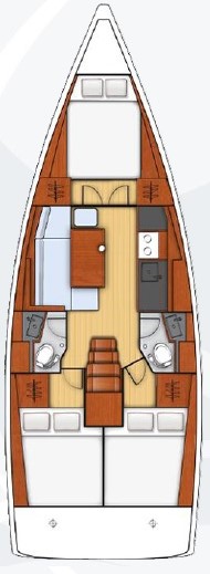 Oceanis 38.1 (3cab2wc) Sketch