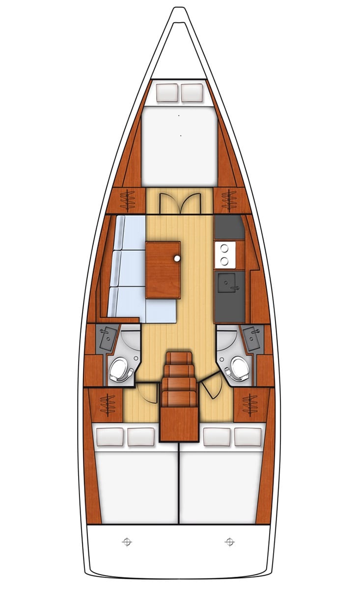 Oceanis 38.1 (3cab2wc) Sketch