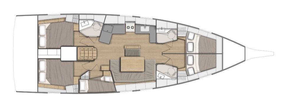 Oceanis 46.1 (5cab/3wc) Sketch