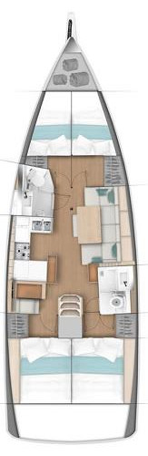 Sun Odyssey 440 (4 cab) Sketch