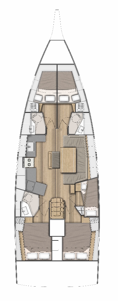 Oceanis 46.1 (5cab/3wc) Sketch