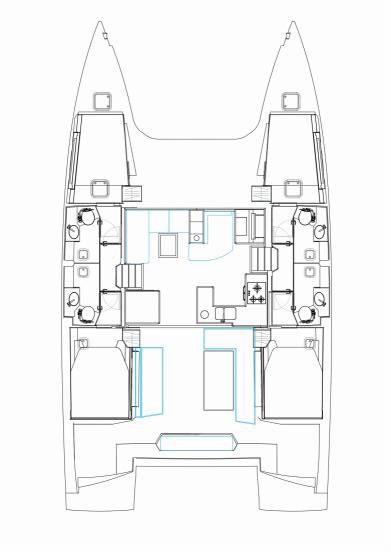 Nautitech 46 Fly (4+2cab) Sketch