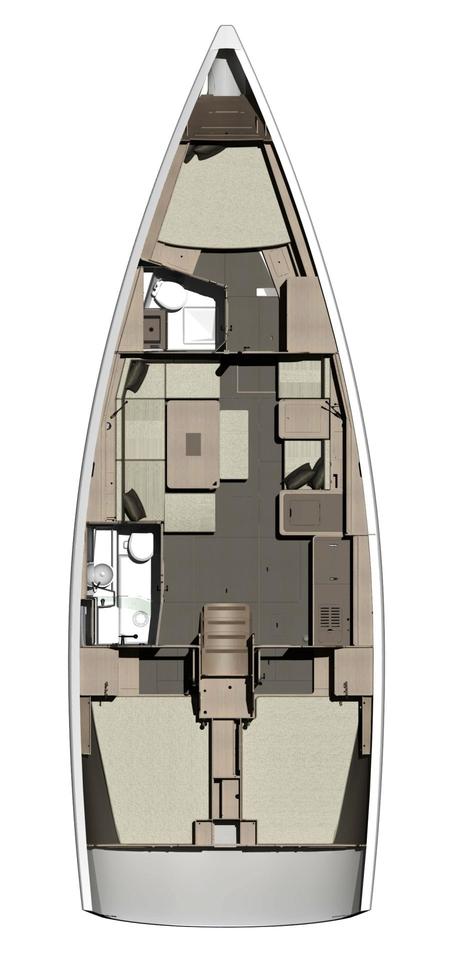 Dufour 412 Grand Large (3cab/2wc) Sketch