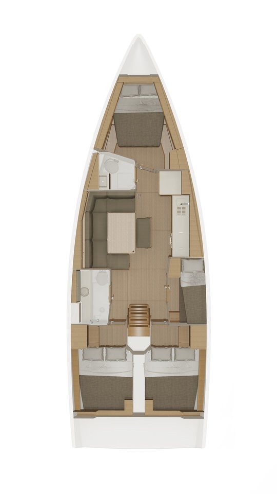 Dufour 430 Grand Large (4cab) Sketch