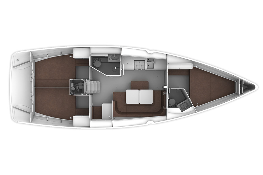 Bavaria Cruiser 41 (3 cab) Sketch