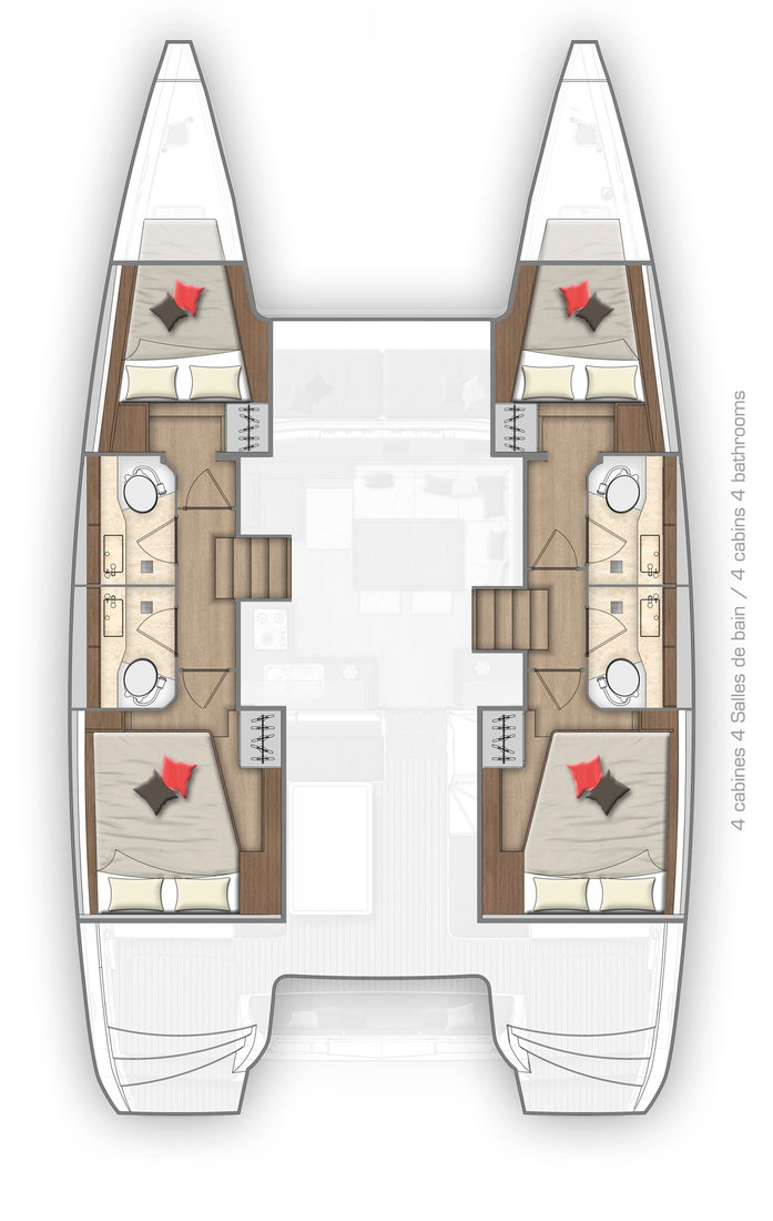 Lagoon 40 (4+2Cab/4wc) Sketch
